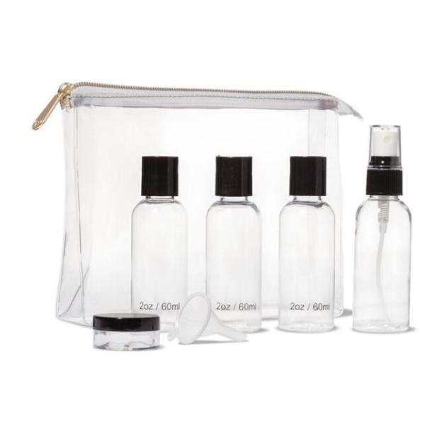 Cosmetic Toothbrush Transparent Makeup Bag With Customer Printing Slider Zipper