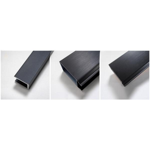Анодированный профиль цвета черноты щетки алюминиевый для украшения использует анодированный черный профиль мебели
