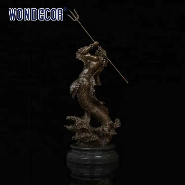 Custom brass Bronze Statues Sculpture Emperor Poseidon shape
