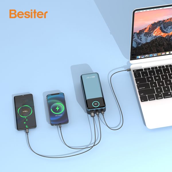 ABS Laptop Power Bank 30000mah Polymer 65w Double USB Battery Chargers
