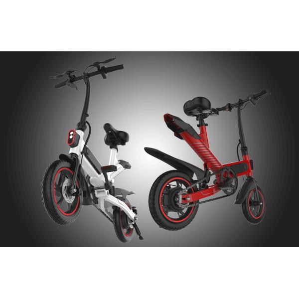 Urban Travel Smart Electric Folding Bike , Folding Electric Bicycle Short Charging Time