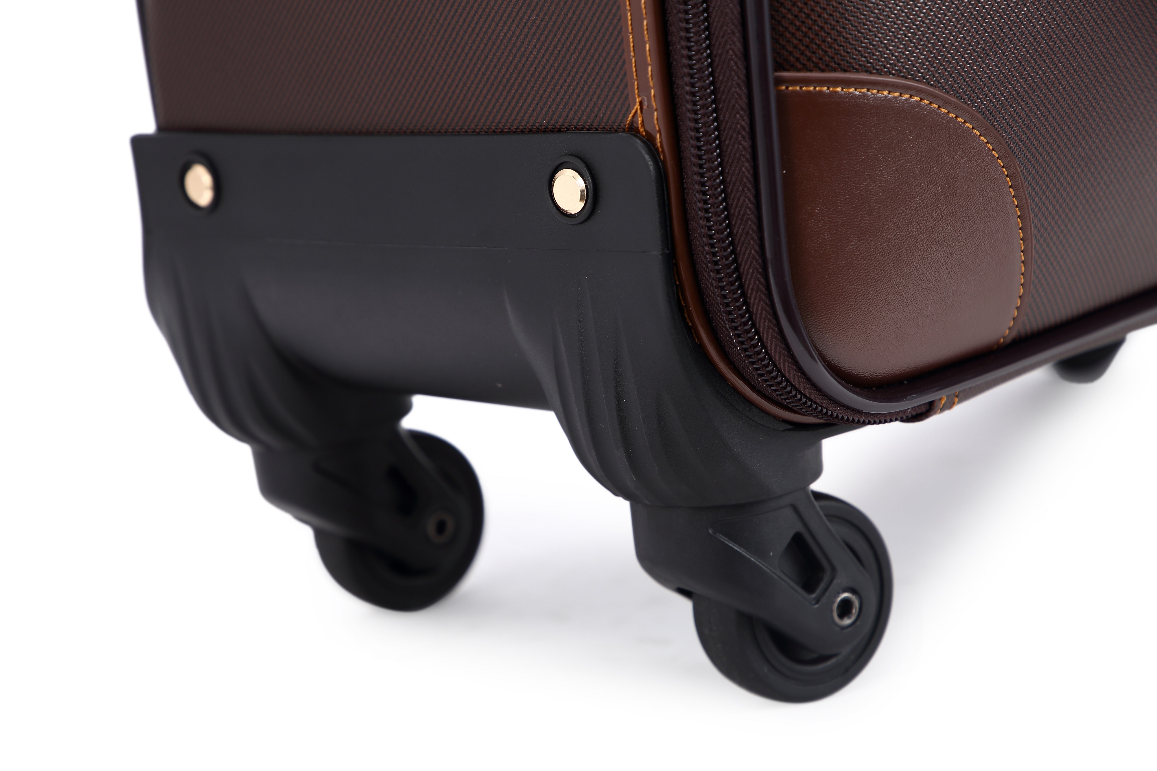 Unisex Portable On-the-Go Aluminum Travel Bag Set Convenient PU Material with Spinner Caster for Business Travel