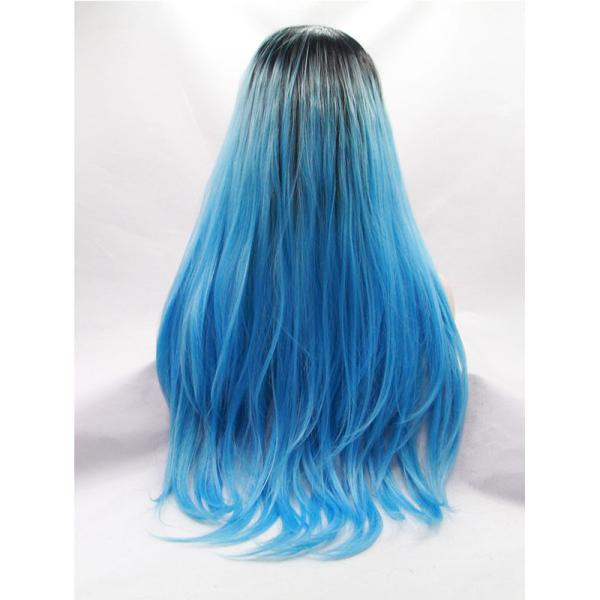 Heat Resistant Fiber Synthetic Lace Front Wigs Ombre Color 8-26 Inches