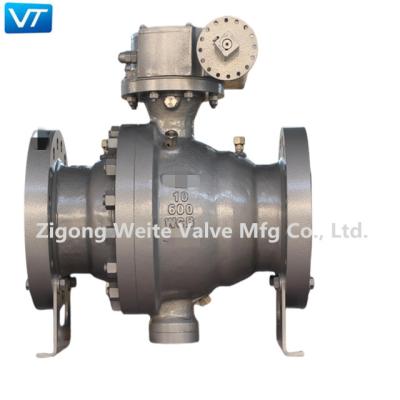 10 Class 600 Ball Valve Carbon Steel Trunnion Mounted Ball Valve Electric