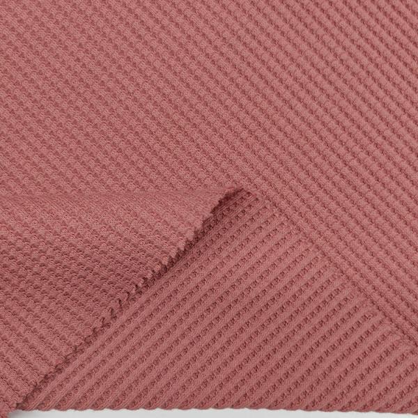 Eco Friendly Organic Cotton Recycled Polyester 3*3 Waffle Women Top Fabric