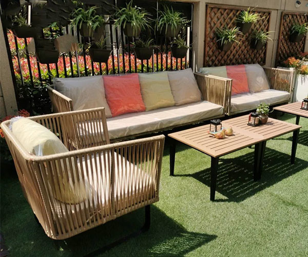 ensemble extérieur sectionnel de Sofa Adjustable Waterproof Garden Furniture de salon moderne de 1.5mm