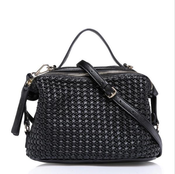 women handbags first layer leather woven  bags designer bucket small handbags