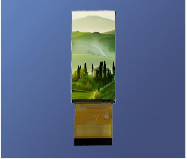 2.35 Inch Bar Type Tft Lcd 222*480 Resolution MIPI/RGB/SPI  Interface 500c/D Brightness