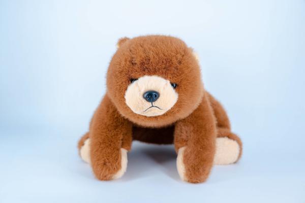 Weighted Design Standable Brown Bear Plush Toy Warm Hugs Steady Companionship