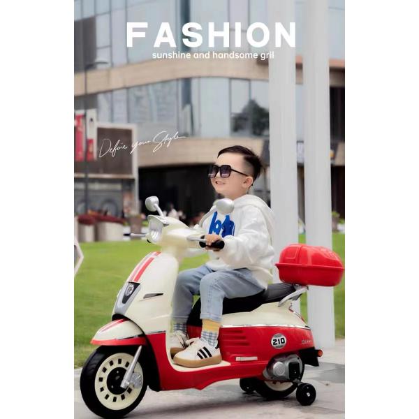 Двухместный 6В электрический мотоцикл для детей Мотоцикл 6-12 км/ч