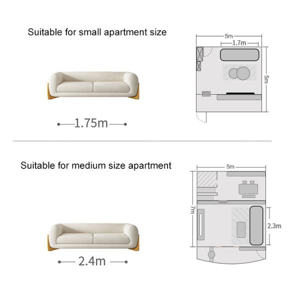 Factory direct sales of the latest design sofa set small household cloth art log living room sofa