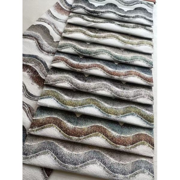 100%Polyester 390GSM Woven Jacquard Fabric For Sofa Curtains