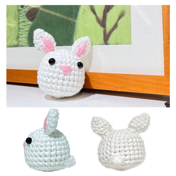 Kit de crochê de coelhos bonitos Artesanato DIY Kit de ferramentas de tricô para iniciantes