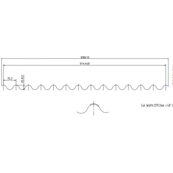 1220mm Feeding Width 0.3-0.8mm Thickness G550 Corrugated Roof Sheet Roll Forming Machine
