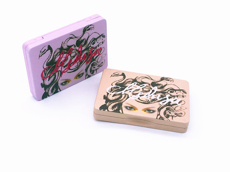 110x80x15Hmm Small Rectangle Slim Cosmetic Tin Box For Eyeshadow With Hinge