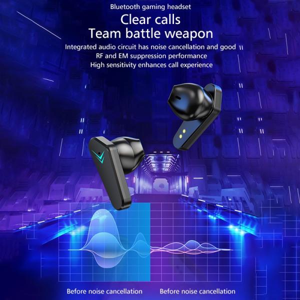 NO Touch Screen Waterproof Sport Wireless Earphones TWS Wireless BT Game Earbuds with LED Display and Stereo Sound