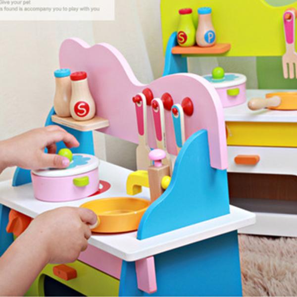 Варить кухню 3cm Cosplay деревянную миниатюрную установил мини деревянную игрушку кухни