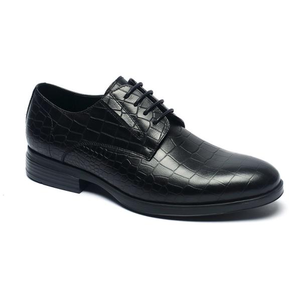 Durable Breathable Autumn Black Leather Dress Shoes