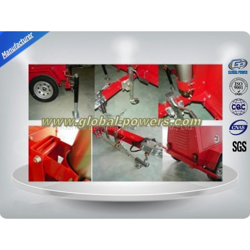 60Hz  Single Phase Portable Mobile Light Tower Rental With Diesel Generator