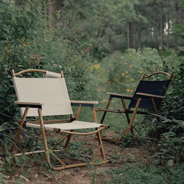 Metal Type Aluminum Wood Grain Portable Folding Camping Chair for Outdoor Furniture