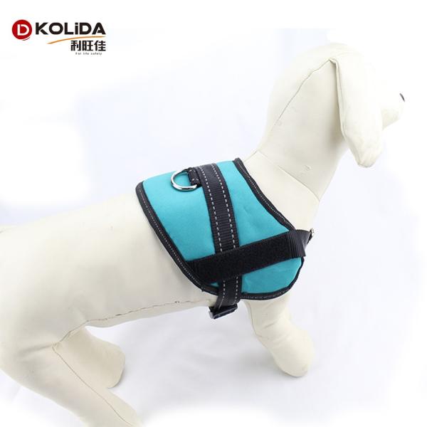 Customized Reflective Pattern Nylon Dog Harness Vest For Pet Safety
