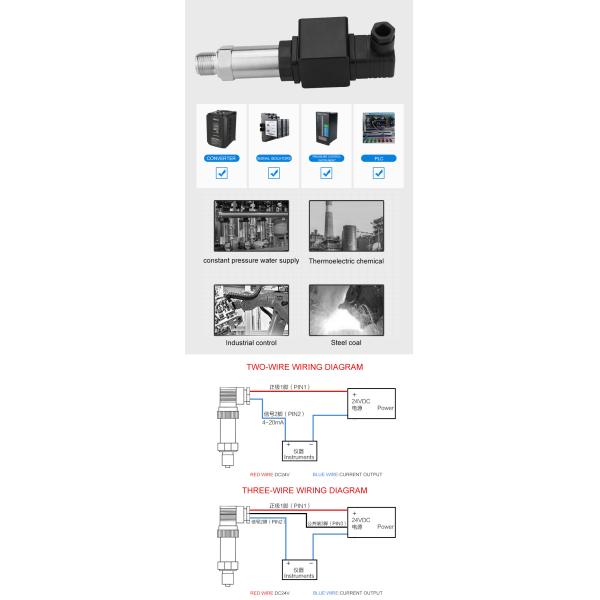 4-20ma 0-5v LED Digital Waterproof Liquid Pressure Sensor with Smart Fire Controlling