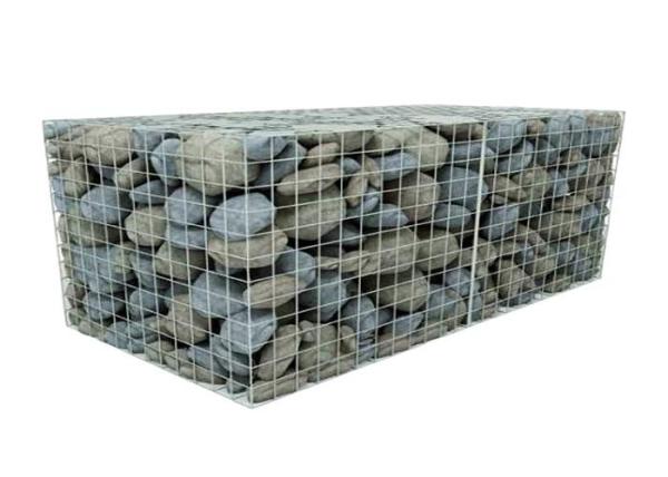 3.5mm Dia Size 1x1x0.5m Silver Galvanized Gabion Box