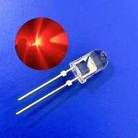 Lumière d'avertissement de la circulation Diode LED 5 mm Tête ronde 620nm 12000mcd broches courtes avec bouchon