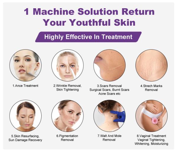 BV13 Vertical 30w 60w Co2 Laser Beauty Equipment For Salon With Ce Approval Co2 Fractional Spot Scar Removal Laser