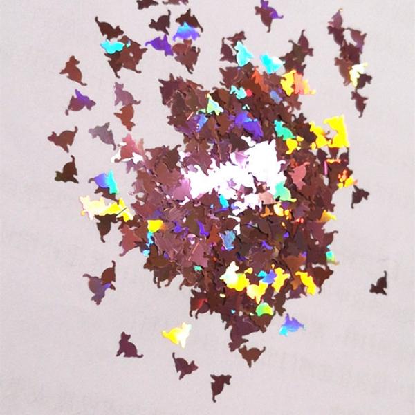 OEM Wedding Occasion Shaped Nail Glitter Shape Cat Glitter Polyester Glitter Shapes Made by Professional
