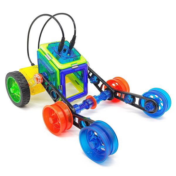 DIY Puzzle Toys Magnetic Block Sets Versatile Shapes Magnetic Building Tiles With Wheel