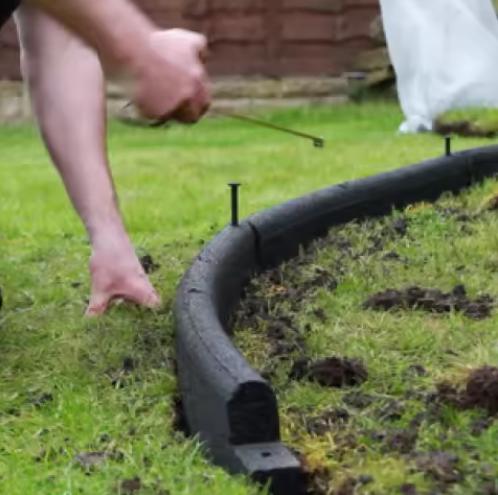Recycled Rubber Landscape Edging  Sizes And Colors Can Be Customized