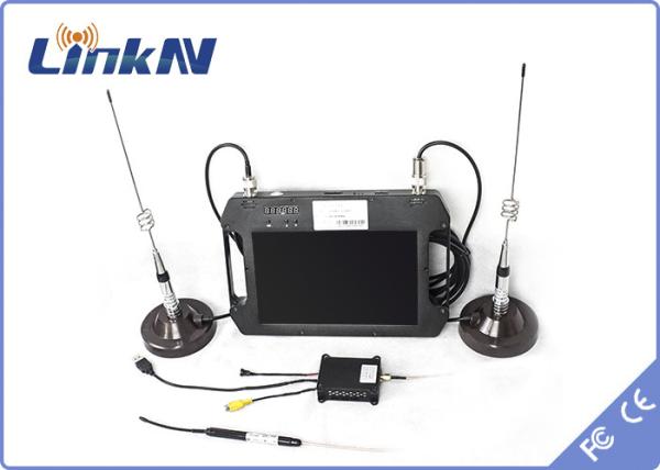 Criptografia video tática FHD CVBS H.264 do receptor COFDM QPSK AES256 da polícia militar com a exposição a pilhas