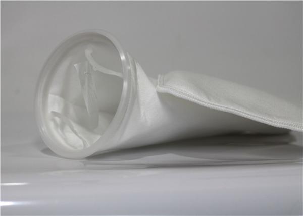100 300 Micron Food Grade Fabric Nylon Filter Bag White Color Post Heat Setting