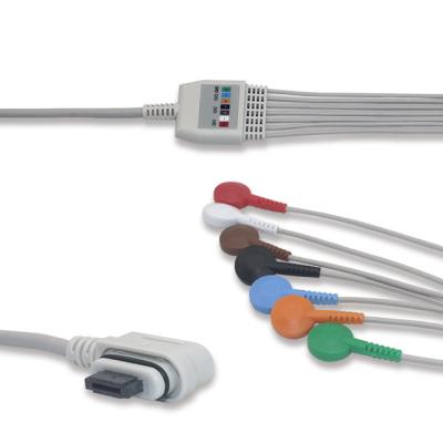 Revestimento do cabo TPU de HP Holter ECG da ligação de AHA 7 para o profeta de GE