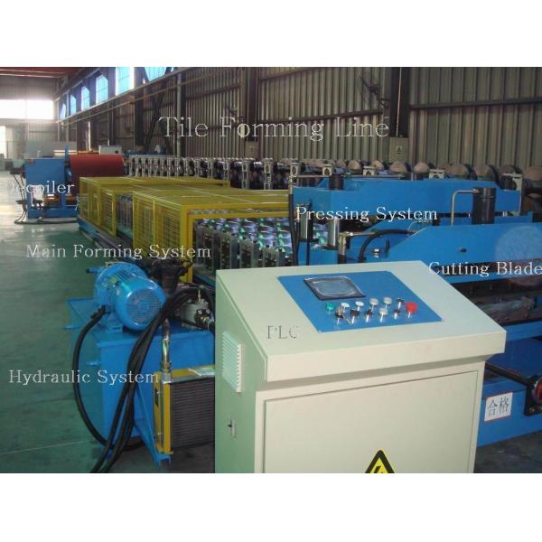 5-10m / min Metal Tile Roll Forming Machine with Passive/Hydraul Single or