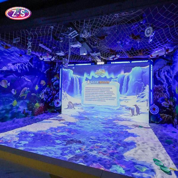 1920×1080 3D Interactive Projection Beach AR Interactive Games Indoor Kids Play Center
