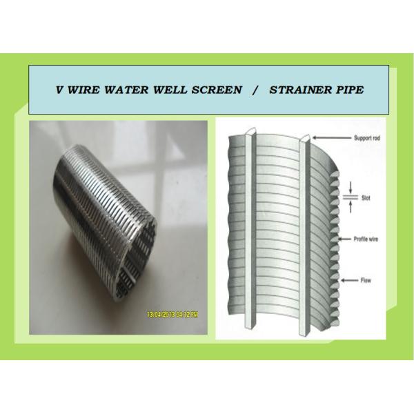 219mm Johnson Spiral V Wire Dewatering Well Screen Pipe No Magnetic Polishing For Groundwater Pump