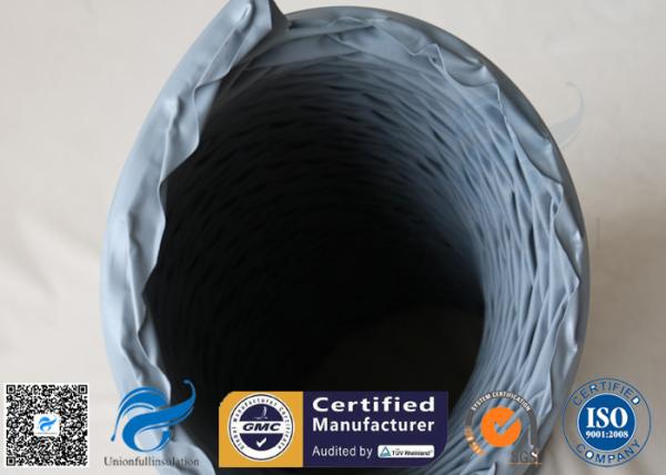 Mangueira revestida flexível do cinza 200MM da tela da fibra de vidro do PVC do canal de ar da ATAC impermeável