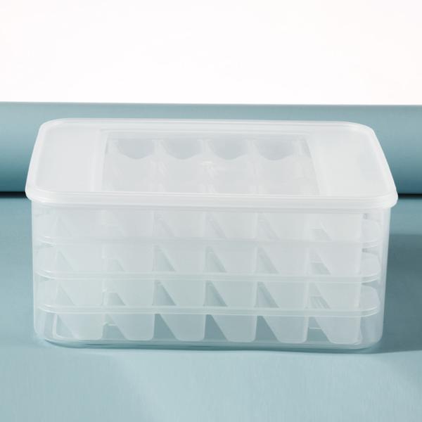 72 Compartment Dumpling Storage Box Multi Layer Rectangular