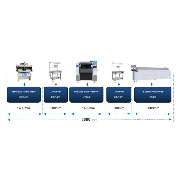 product-1-1 КТ10S SMT монтажная машина: магнитный линейный двигатель, двойная гарантная Y-ось