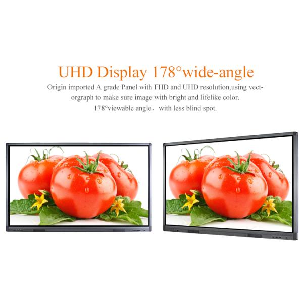 Infrared 10 Point Large Touch Screen Monitor , Smart Board Touch Screen Lcd Display 86 Inch