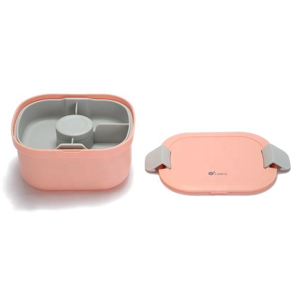 Large Capacity Take Away BPA Free Eco Friendly Food Container with Lid Fork and Knife