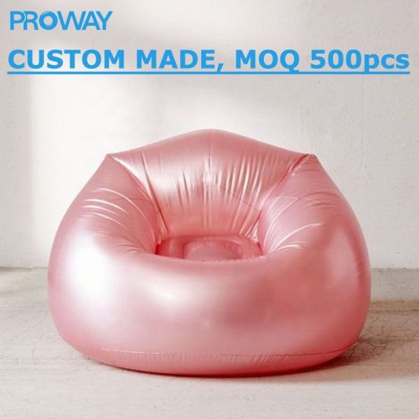 Pink Inflatable Lip Sofa - Sexy Lip-Shaped Air Chair: Portable, Eye-Catching Decorative Seating for Living Room, Party & Home