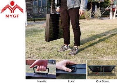 18V Black Frame Suitcase Solar Panels High Transparent Tempered Glass Low Iron