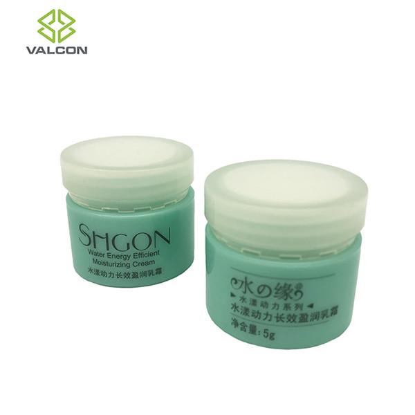 Transparent Cap Cosmetic Cream Jar , 5 ML Cosmetic Jar Packaging HDPE Material