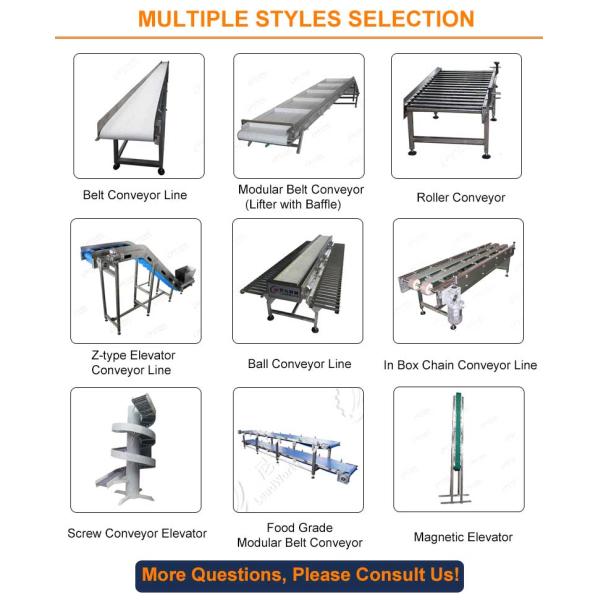 Вертикальная система конвейерной ленты PVC с плоским белым наклоном для овощей и фруктов для пищевой промышленности