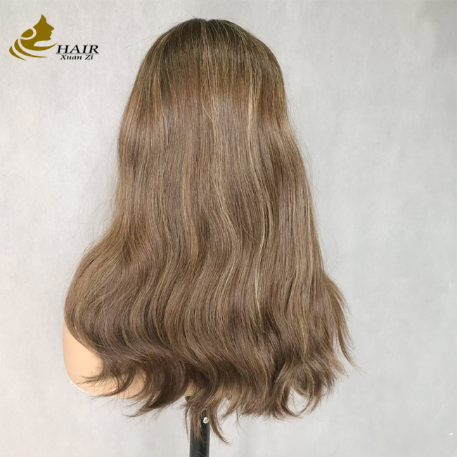 20inch Natural Wave 6# 10#12# Colored Front Lace Wig Customized Human Hair Lace Wig