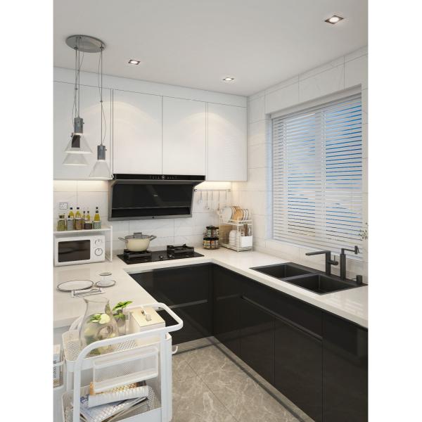 Customized Matte Lacquer Finish Melamine Plywood Design Kitchen Cabinet
