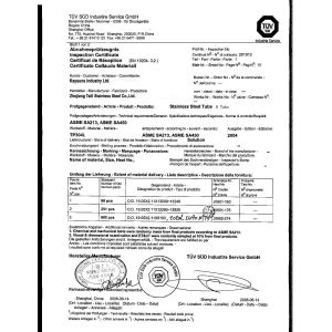 Kaysuns Industry Ltd. Certifications
